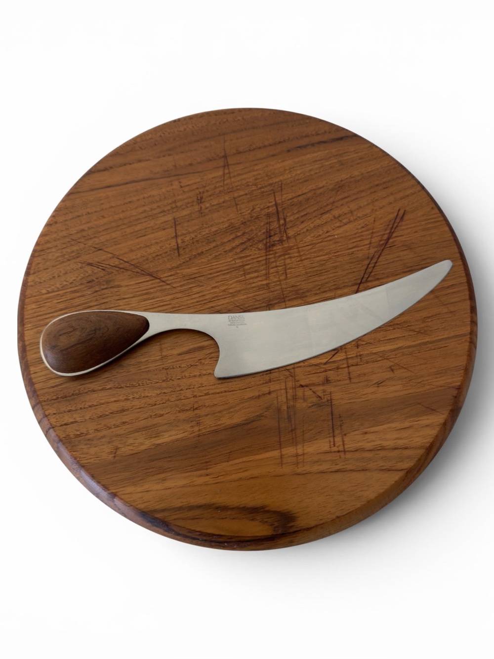 Vintage Dansk Torun Teak Cheese Board & Knife Set Denmark MCM Scandi